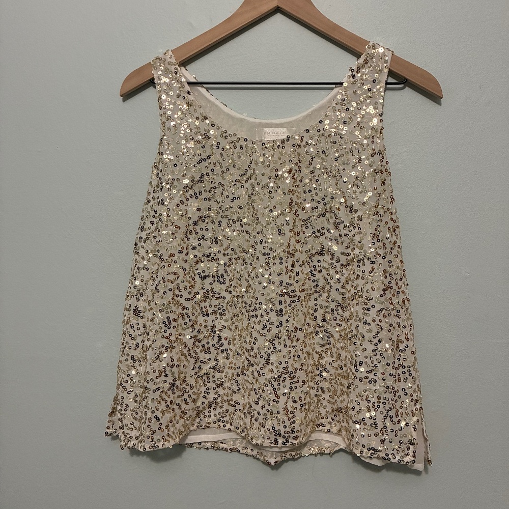 Gold glitter tank